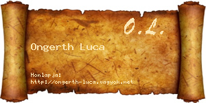 Ongerth Luca névjegykártya